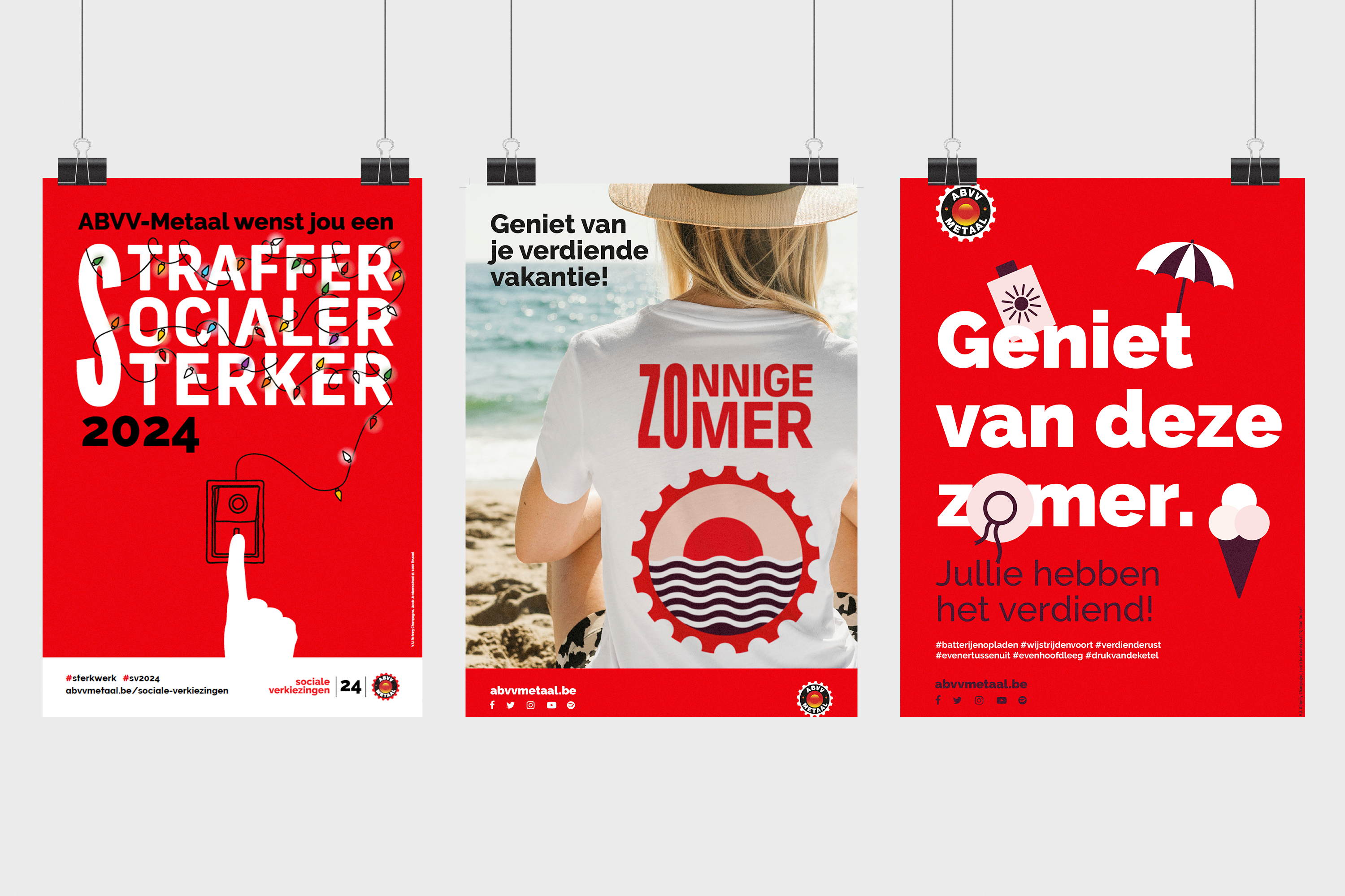 hangende drie affiches