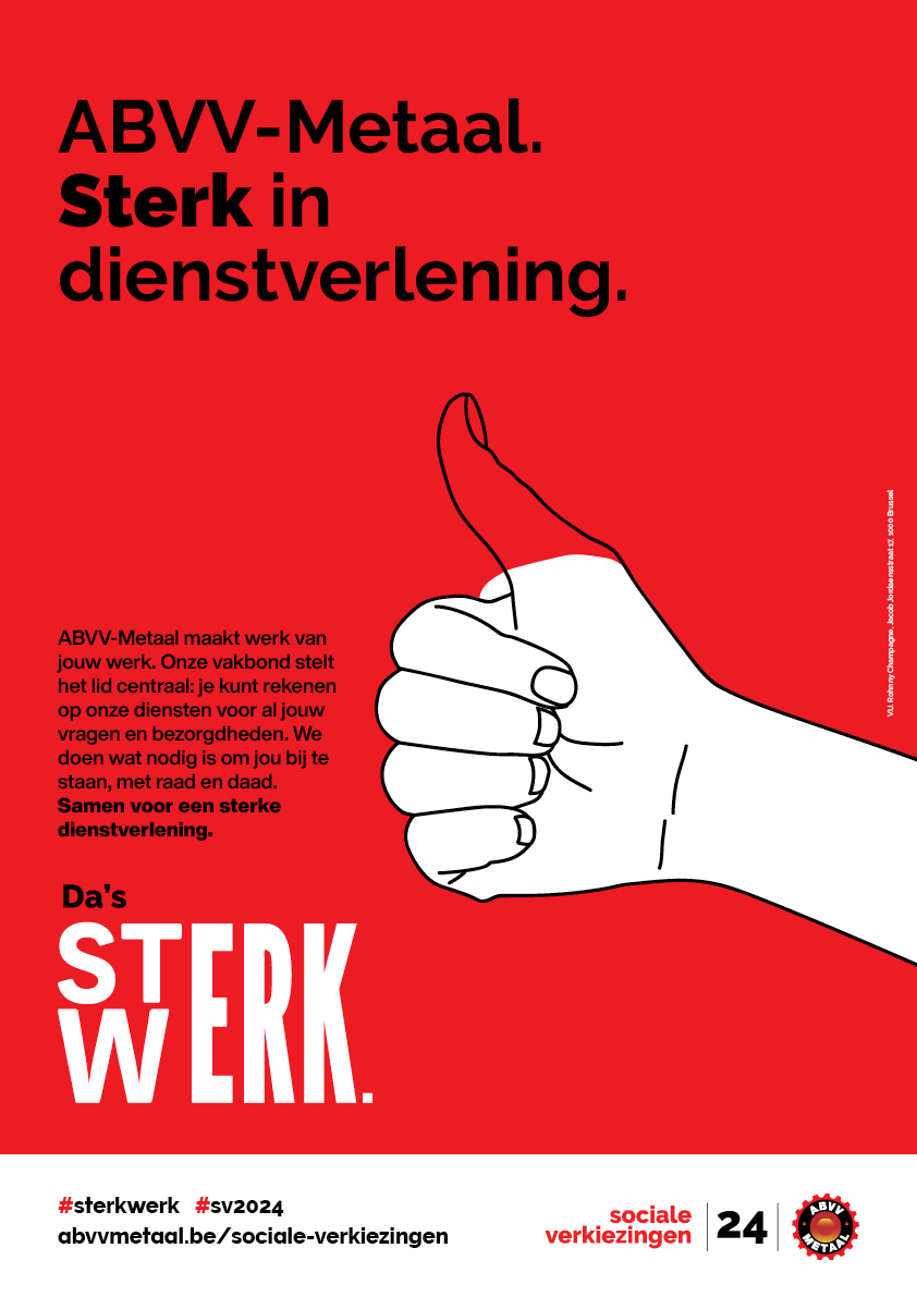 Affiche SV24 met een uitgestoken duim