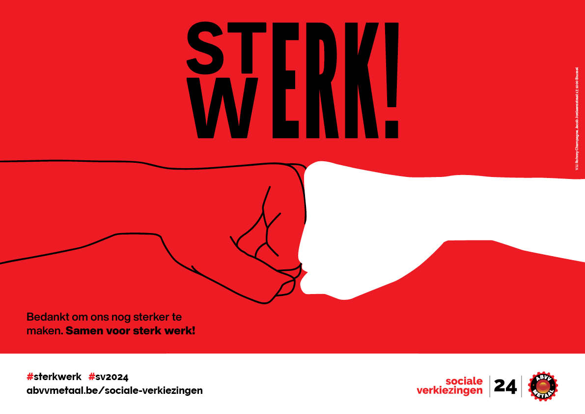 Twee vuisten die elkaar aanraken op rode fond