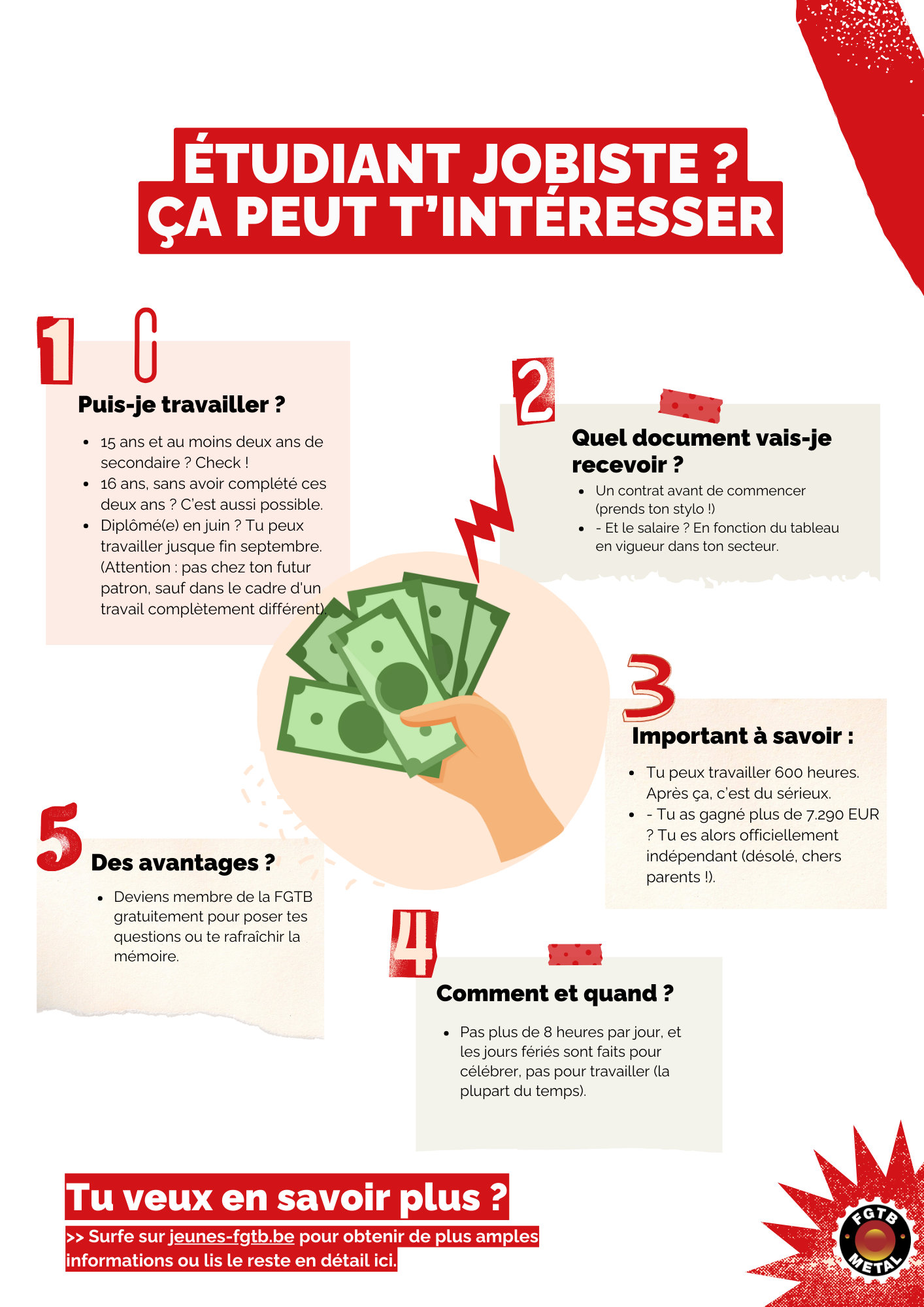 Screenshot fiche job d'étudiant