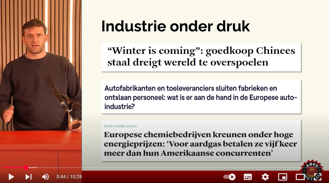 Screenshot tutorial over toekomst industrie