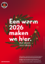 Affiche kerst 2025 met kerstkrans